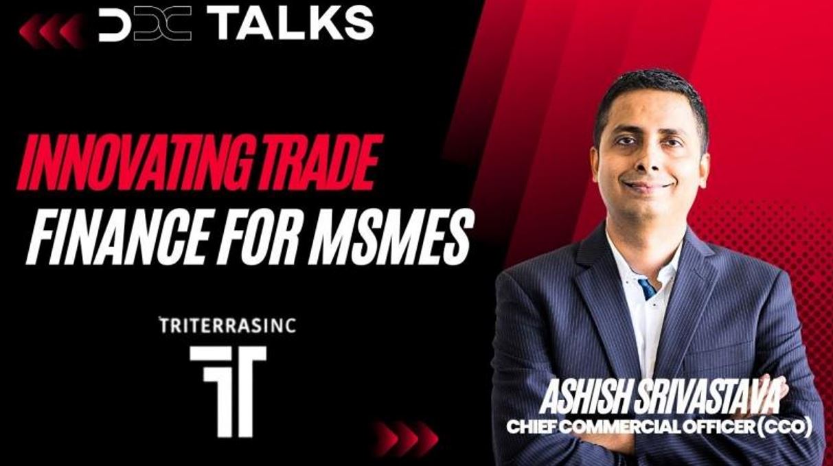 Cover image of the live DxTalks & CRYPTOTALKS by Ashish Srivastava on 'Innovating Trade Finance for MSMEs'.