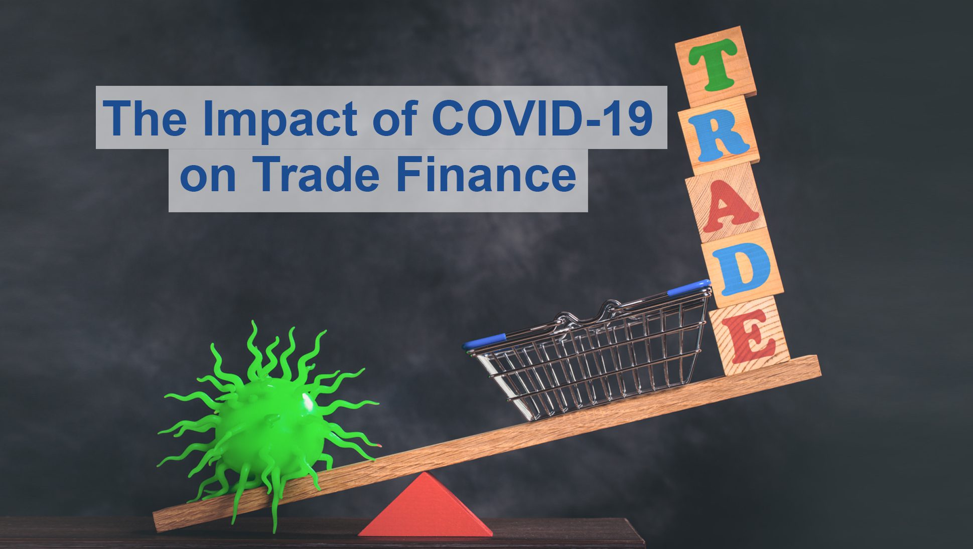 The image illustrates the impact of COVID-19 on Trade and Trade Finance.